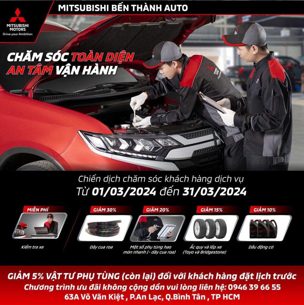 Ưu Đãi Dịch Vụ Bảo Dưỡng Xe Tháng 3 - Chăm Sóc Xe Kỹ Càng Cho Khách Hàng